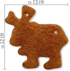 Lebkuchen Elch Rohling 12cm Lebkuchen Elch Rohling 12cm