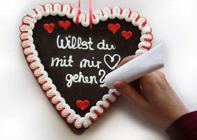 Lebkuchenherz Zuckerschrift Tube Lebkuchenherz Zuckerschrift Tube