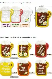 Gingerbread Beer mug Placement Card, 12cm