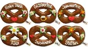 Lebkuchen Pretzel placement card, 12cm