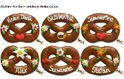 Lebkuchen Brezel - Tischkarte, 12cm