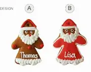 Gingerbread Santa Claus, 10cm Placement Card