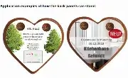 Printed back panel for your gingerbread heart 12-24cm