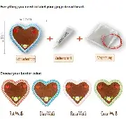 Mini gingerbread heart, Do-It-Yourself kit with individual card