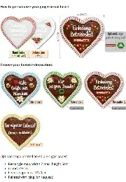 Gingerbread Hearts, 24 cm - optional with Logo