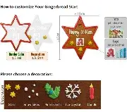 >Gingerbread Star, individual 15cm