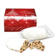 Christstollen in weihnachtlicher Geschenkbox - Weihnachtsbaum, 200g Christstollen in weihnachtlicher Geschenkbox - Weihnachtsbaum, 200g