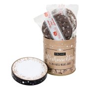 Elisen Gingerbread in Festive "Christmas Tree" Tin - individual with logo Elisen Gingerbread in Festive "Christmas Tree" Tin - individual with logo