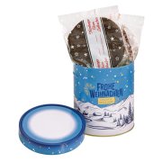 "Frohe Weihnachten" Metal Gift Tin with Nuremberg Gingerbread "Frohe Weihnachten" Metal Gift Tin with Nuremberg Gingerbread