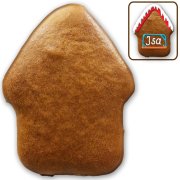 2D gingerbread house blank, 9 cm, with design example 2D gingerbread house blank, 9 cm, with design example