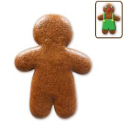 Gingerbread man blank, 12 cm, with design example Gingerbread man blank, 12 cm, with design example
