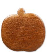 Pumpkin-shaped gingerbread blank, 20 cm, with design example Pumpkin-shaped gingerbread blank, 20 cm, with design example