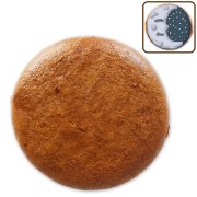 Round gingerbread blank with a sample design featuring a moon motif Round gingerbread blank with a sample design featuring a moon motif