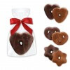Mini Lebkuchen Herzen - Sterne - Brezeln in Zartbitter oder Vollmilch Schokolade