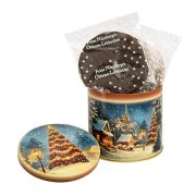 Winter landscape gingerbread can Winter landscape gingerbread can