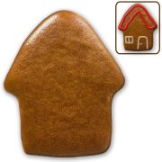 2D gingerbread house blank, 7 cm, with design example 2D gingerbread house blank, 7 cm, with design example