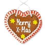 Lebkuchenherz weihnachtlich mit Merry X-Mas Spruch Lebkuchenherz weihnachtlich mit Merry X-Mas Spruch