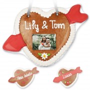 Gingerbread Heart With Photo Customizable Lebkuchen Markt De