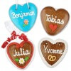 Individual Gingerbread hearts 10cm as a give away