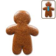 Gingerbread man blank, 10 cm, with design example Gingerbread man blank, 10 cm, with design example