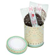 Tin Box “Ornaments” with Elisen gingerbread - Custom Company Logo Print Tin Box “Ornaments” with Elisen gingerbread - Custom Company Logo Print