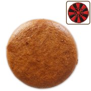 Round gingerbread blank, 15 cm, with design example Round gingerbread blank, 15 cm, with design example