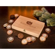 Chocolate Assortment in a Wooden Gift Box Chocolate Assortment in a Wooden Gift Box